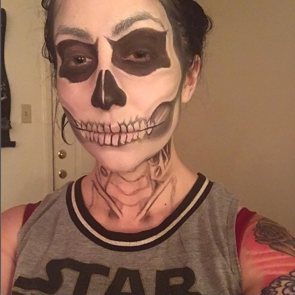 Picture of Chelsea's skull makeup'